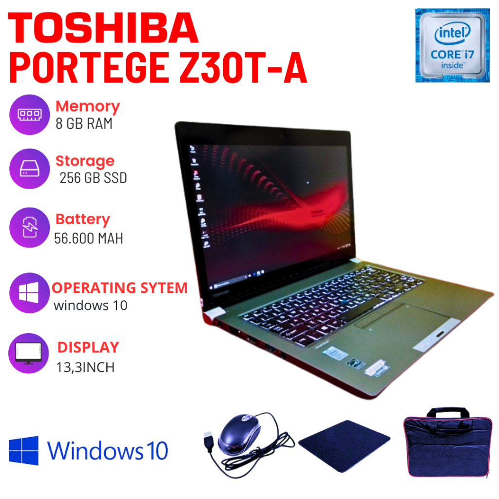LAPTOP TOSHIBA PORTEGE Z30T-C/Z30T-A/Z30T-B/Z40T-A/Z930 SECOND GARANSI 100%