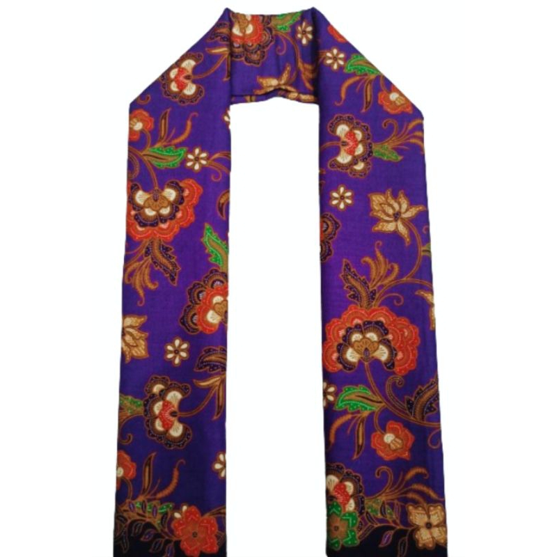 SYAL BATIK UNGU MURAH / SYAL BATIK INSTAN VARIAN UNGU