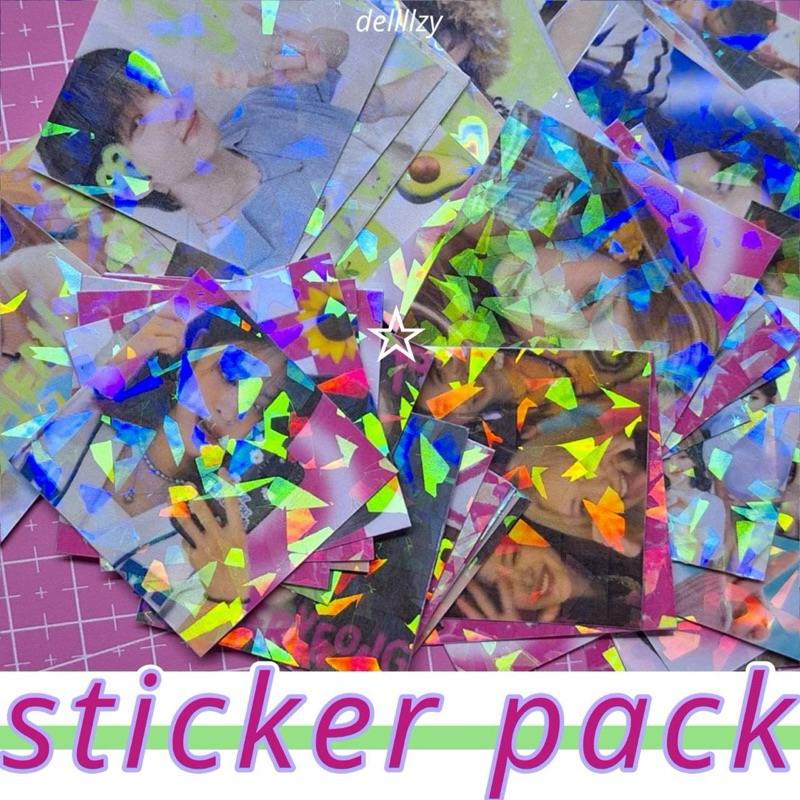 

{dellllzy} hologram kpop mail sticker 30 pcs | read desc