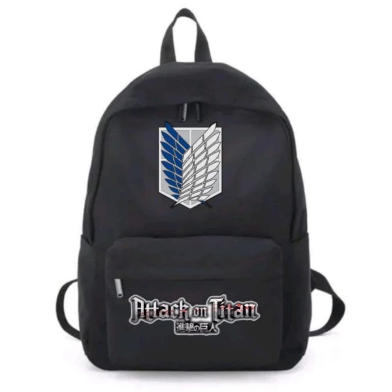star projects Bagpack Tas Ransel Sekolah anak SMP/SMA AOT Basic Metal Backpack Cowok Hitam Tas Sekol