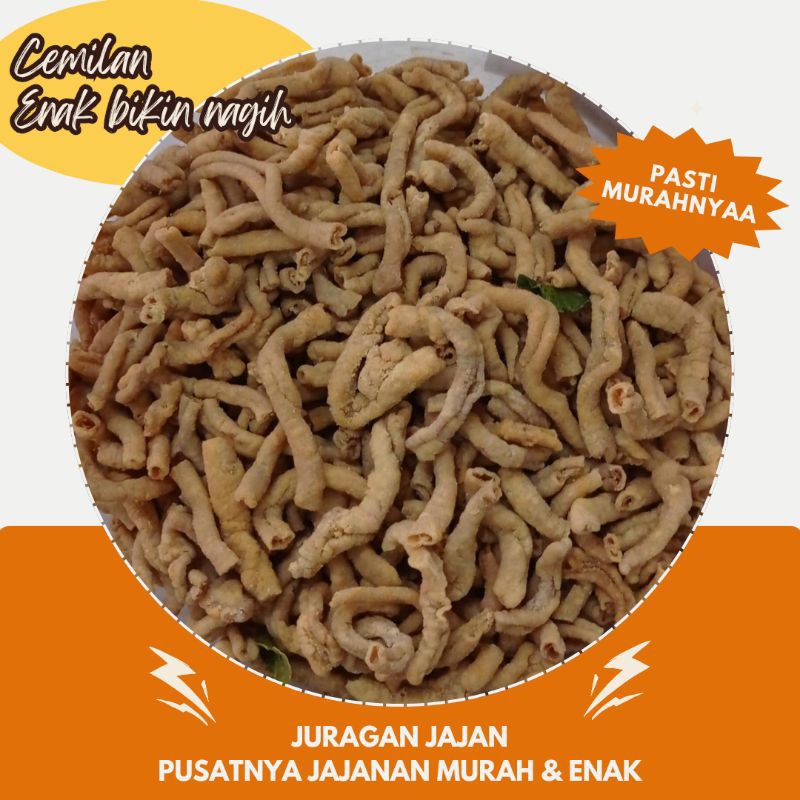 

Kripik usus/usus kriuk/usus kering 1/4 kg