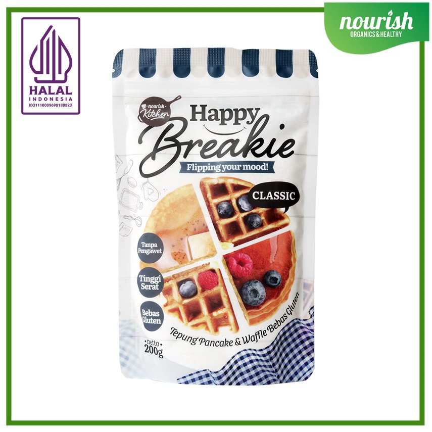 

Sedia Happy Breakie Gluten Free Pancake Waffle Mix Classic 2gr