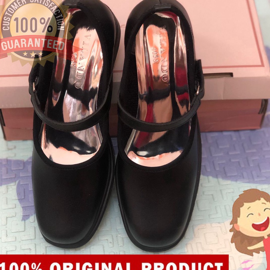 SEPATU PANTOFEL PASKIBRA WANITA VILANDO  Pansus  Sekolah  PDH Hitam 1 ORI