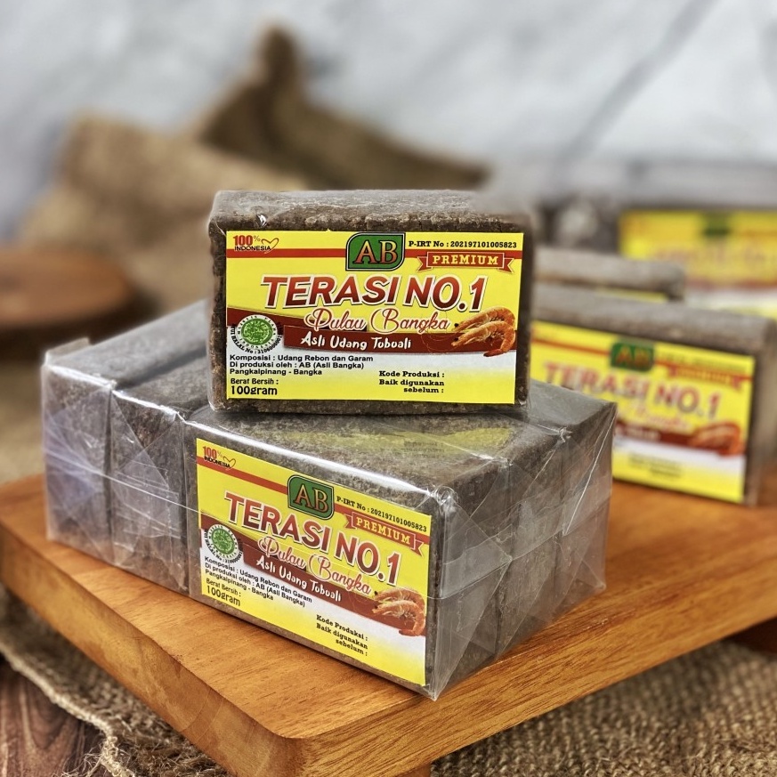 

Max Sale Terasi Bangka Merk AB Asli Udang Toboali 1 gr No 1 Premium Balacan Rebon Bumbu Masak Sambel Belacan