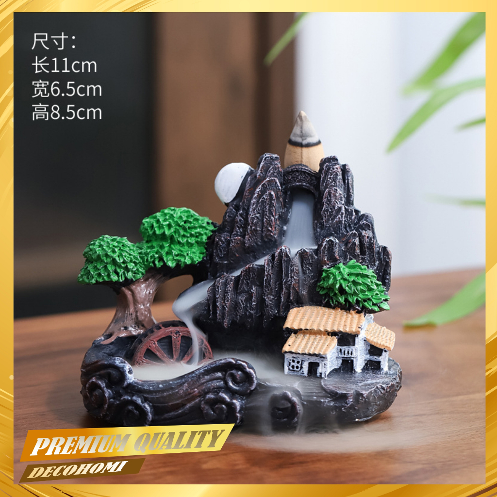 (gratis dupa 25 pcs) pembakaran dupa asap terjun, dupa aromaterapi , tempat hio dupa, dupa asap bawa