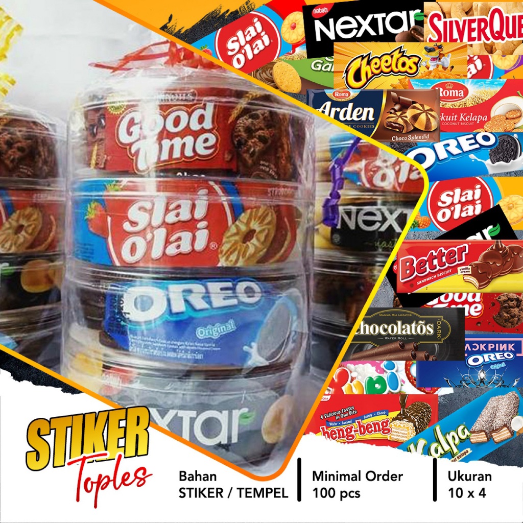 

stiker toples / stiker snack / idul fitri