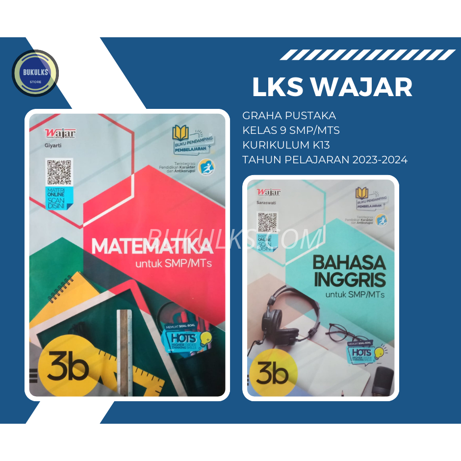 Buku LKS Wajar SMP/MTS Kelas 9 K13 - Semester Genap 2023/2024, PKN, BAHASA INDONESIA, MATEMATIKA, IP