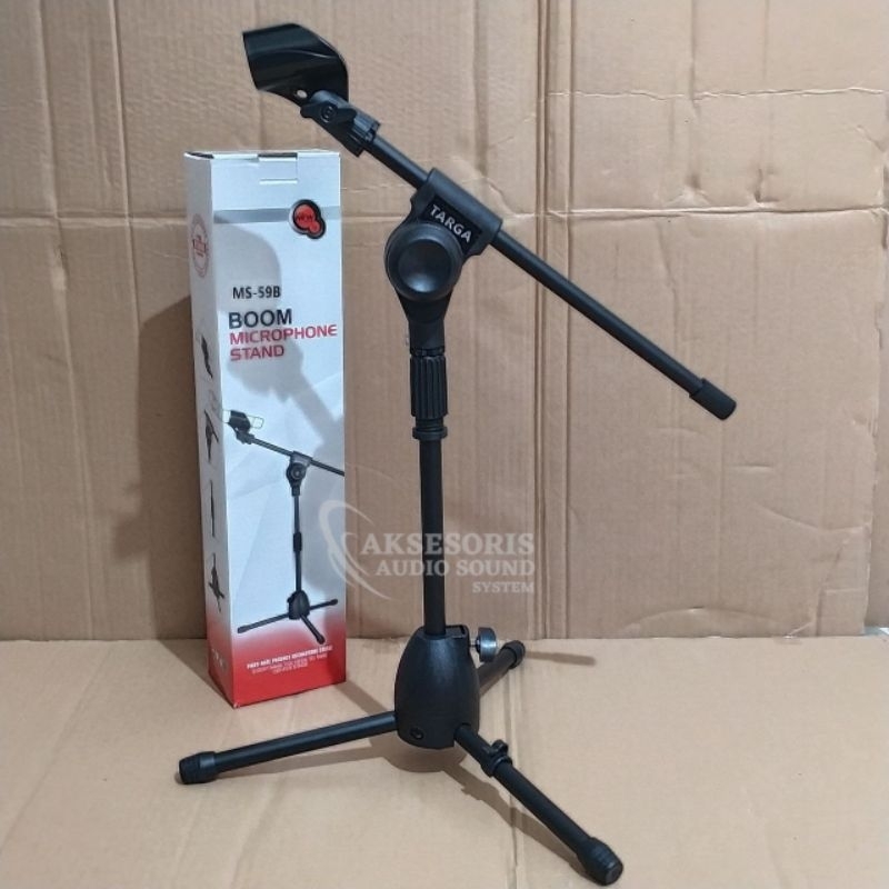 Stand Mic Pendek Plus Holder Mic Targa MS 59B Boom Kualitas Bagus