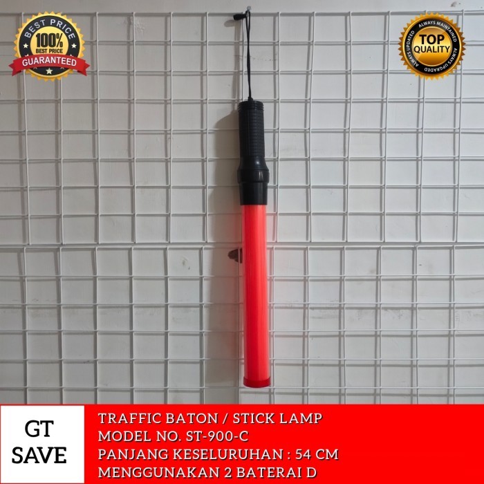 Senter Parkir Tongkat Parkir Lalin Stik Parkir 54 cm Senter lalu lintas Stik Polis Lampu Lalin Besar