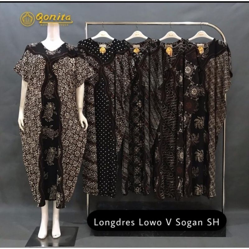 Batik Qonita longdress lowo sogan daster batik premium