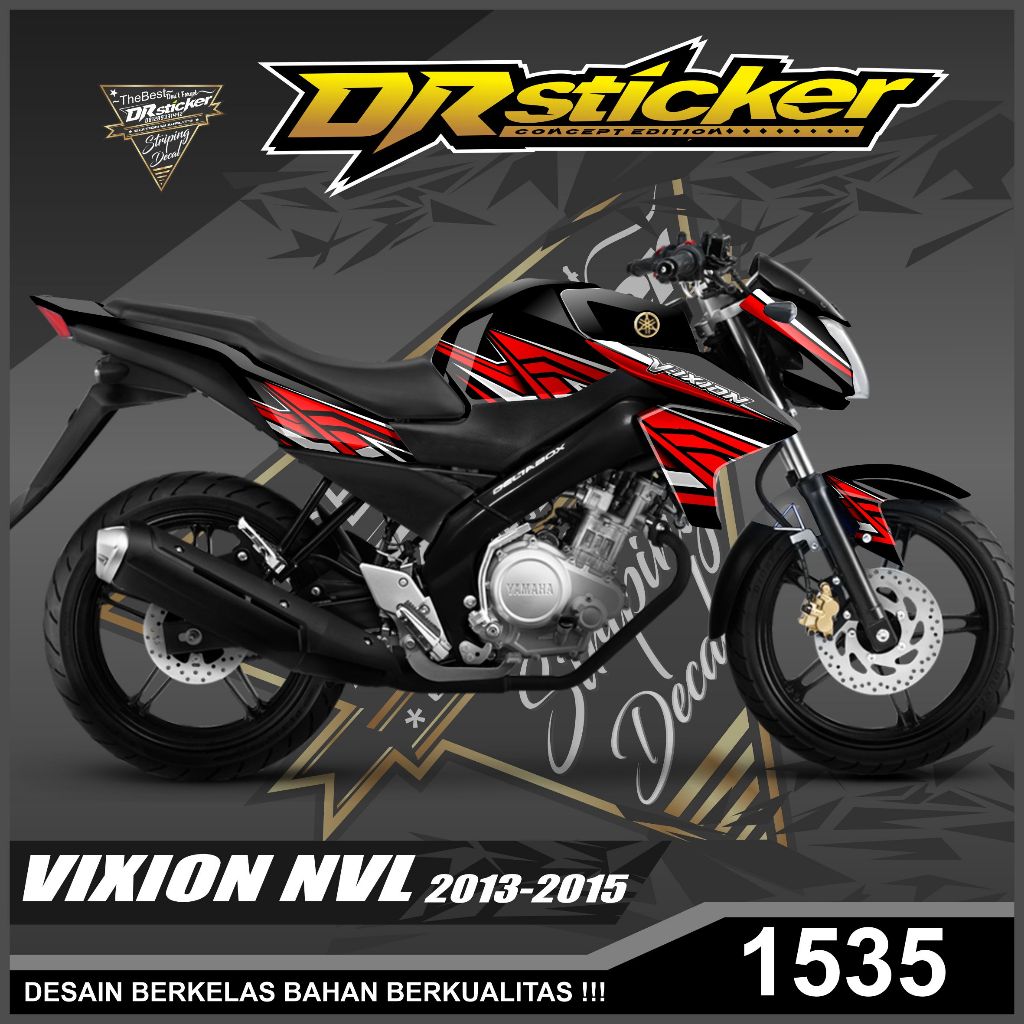 Decal Stiker FullBody Motor Yamaha Vixion NVL Lightning Modifikasi Variasi