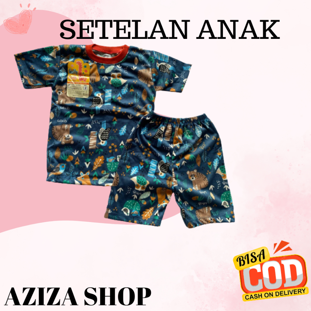 SETELAN ANAK GAFFY KIDS SIZE 4 TERBARU ISI 3 STEL