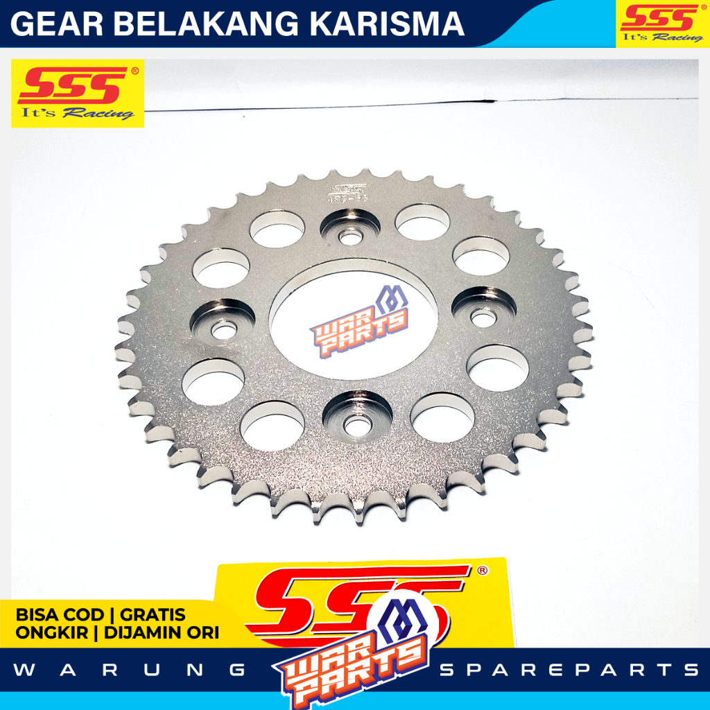 Gear Belakang SSS 428 Supra x 125 - Blade - Revo - Fit New - Kharisma 34T 35T 36T 37T 38T 39T 43T GE