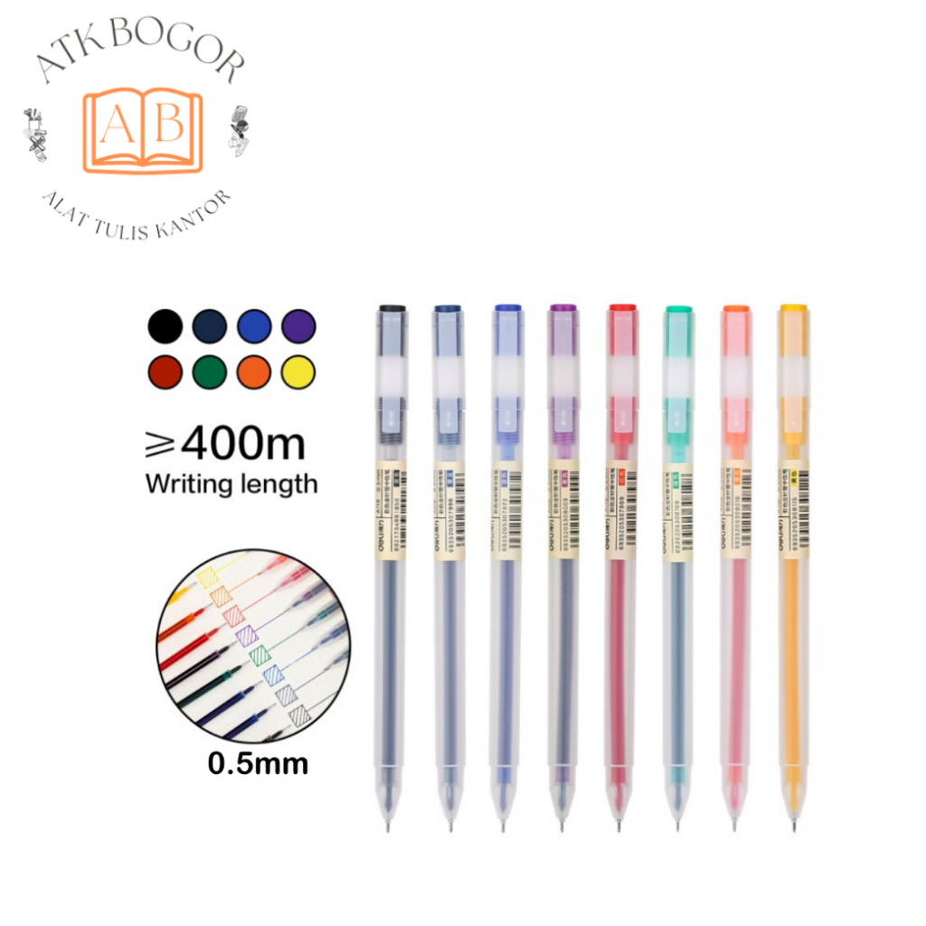 

Deli Pulpen Jel Warna Warni Ujung Lancip A119 Color Gel Pen Needle Point 0.5 - 1 Pack / 12 Pcs