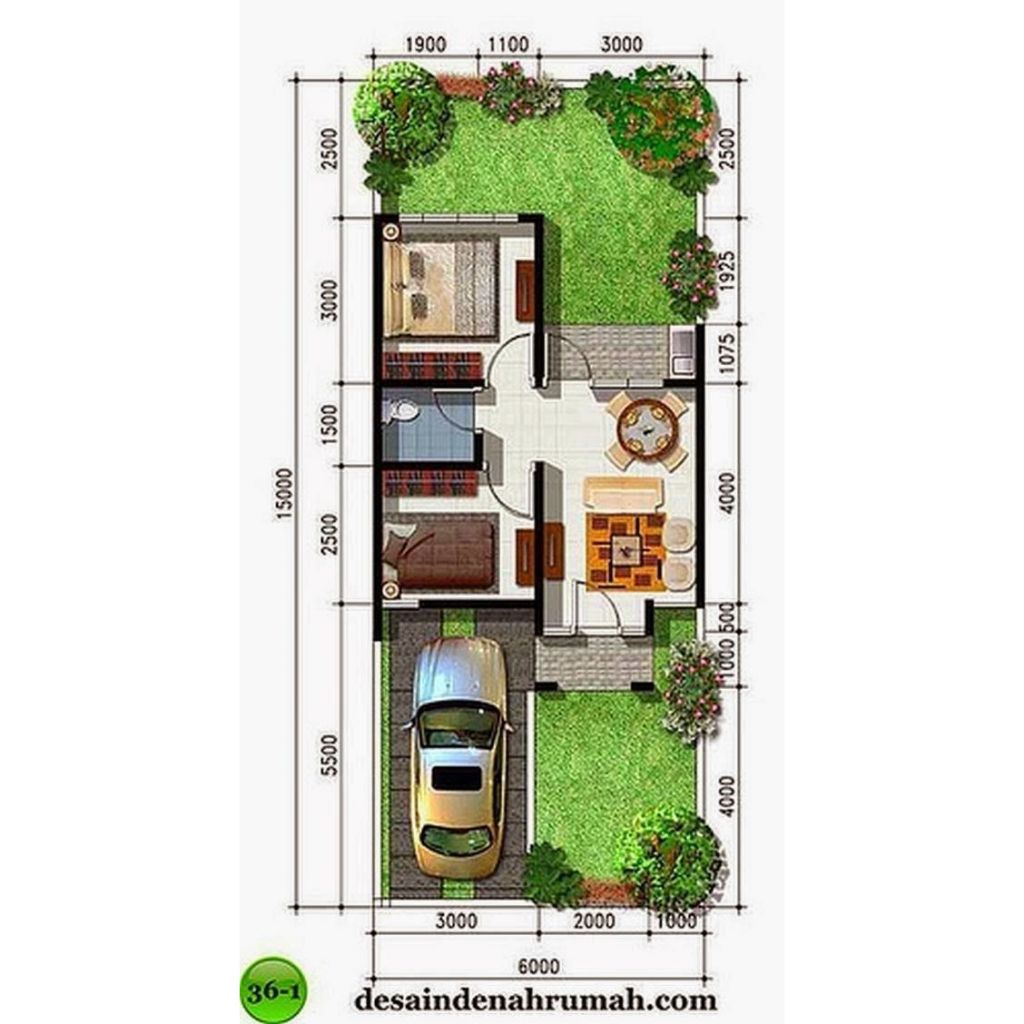Desain denah rumah dengan model elegan minimalis