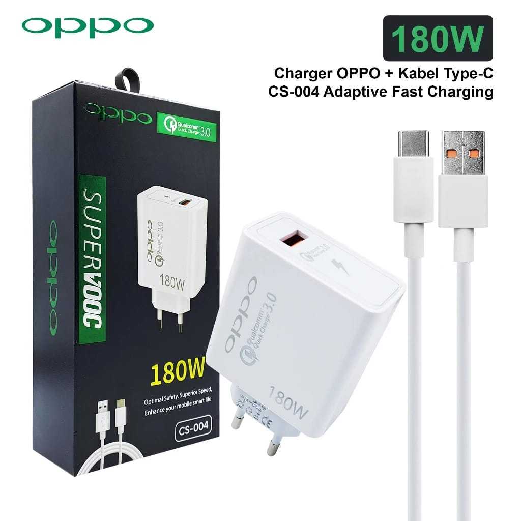 Charger Oppo Vooc Fast charging original casan HP Oppo CS-004+kabel type C. Original.....