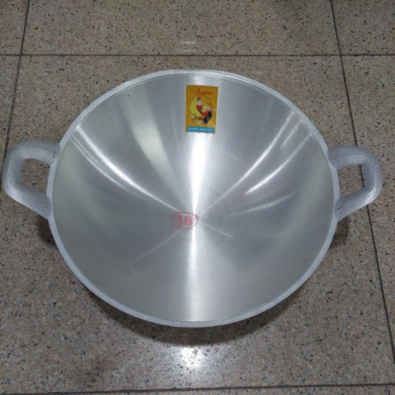 Wajan Aluminium Cap Ayam No.16 Besar / Wajan No.16 Cap Ayam