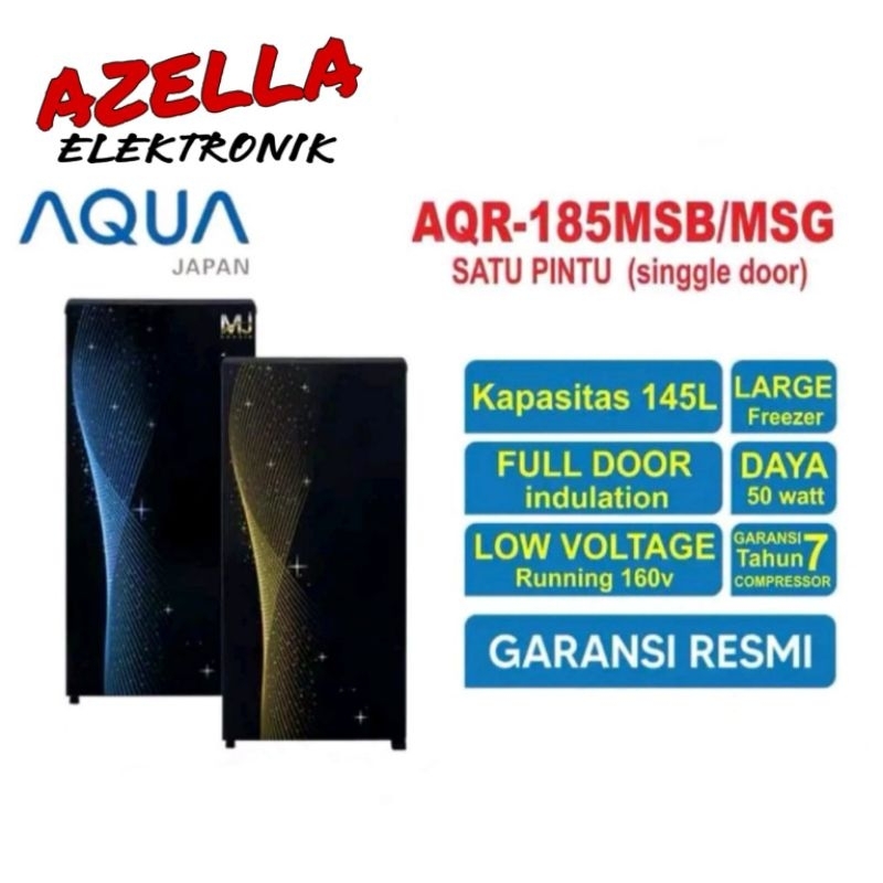 KULKAS 1PINTU AQUA AQR-185 MOTIF / 145L