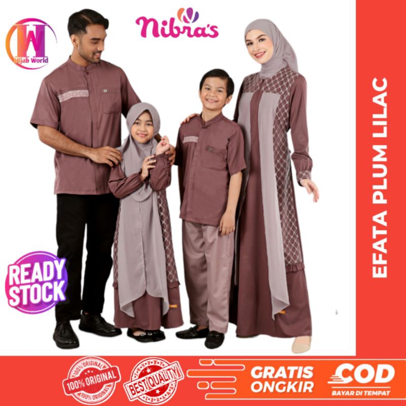 Ready Stock Nibras Sarimbit Efata Plum Lilac Nibras Terbaru Lebaran 2024 / Nibras Sarimbit Keluarga 