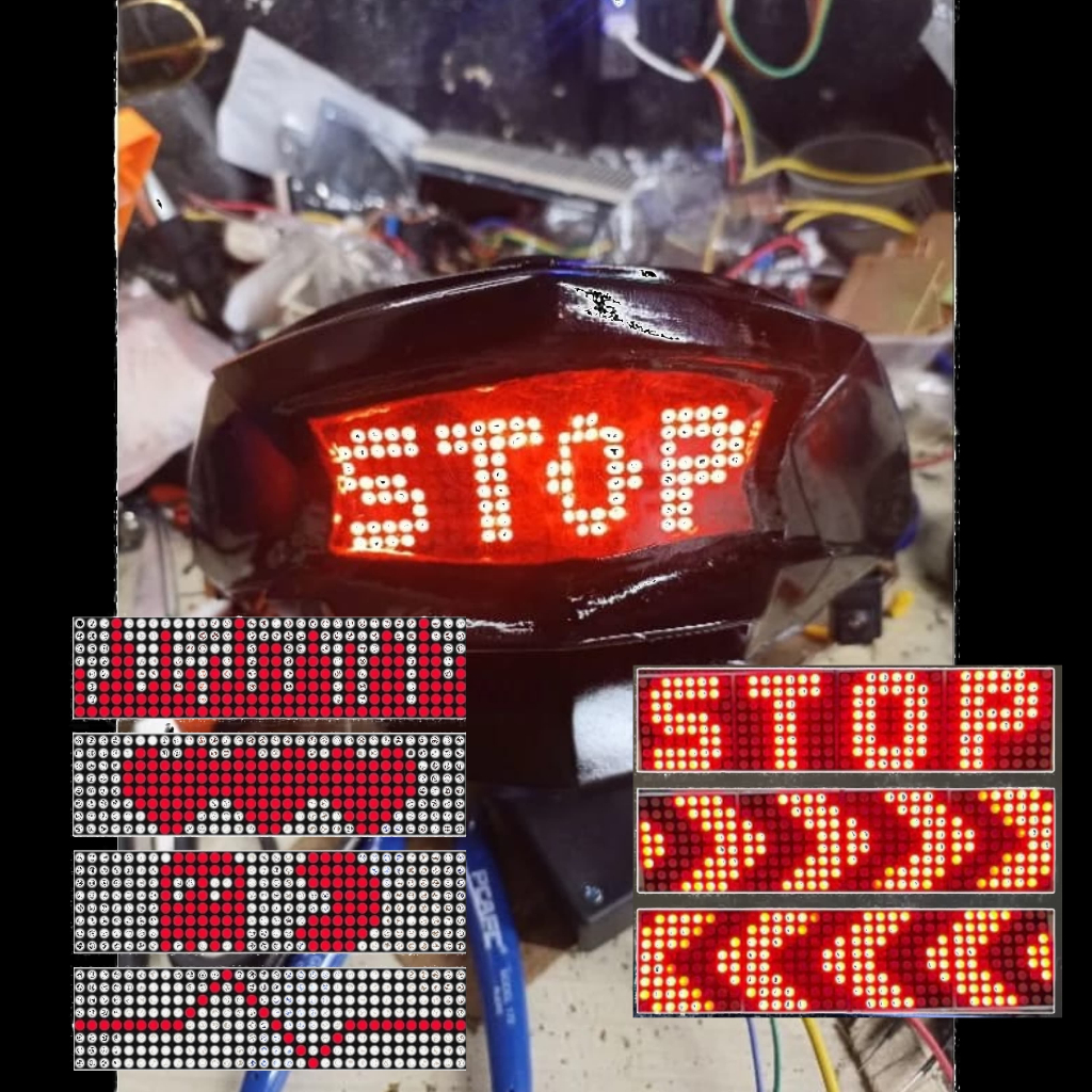 STOPLAMP RUNNING TEXT BEAT DELUXE KARBU STREET NEW LAMPU REM BELAKANG RUNNING TEXT ANIMASI