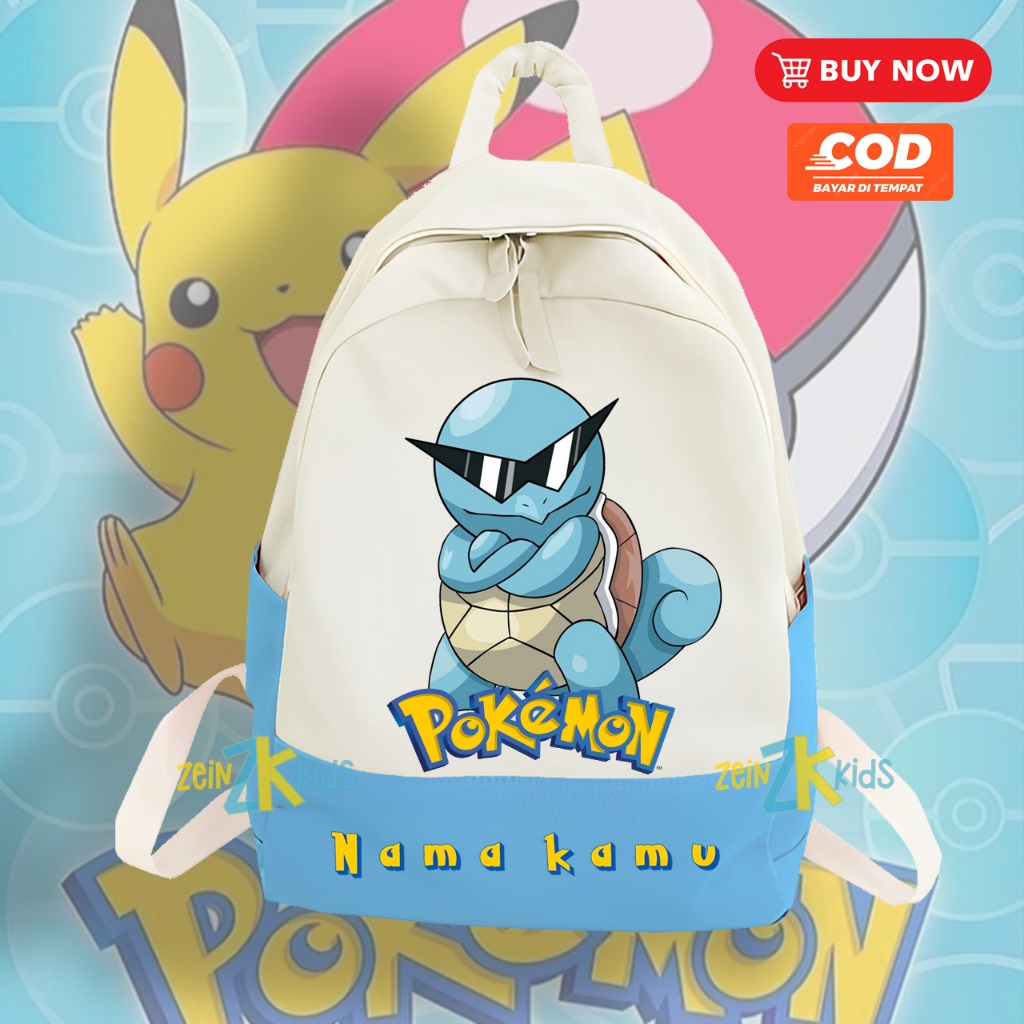 Tas Anak TK/PAUD Squirtle Pokemon / Ransel Anak Pokemon