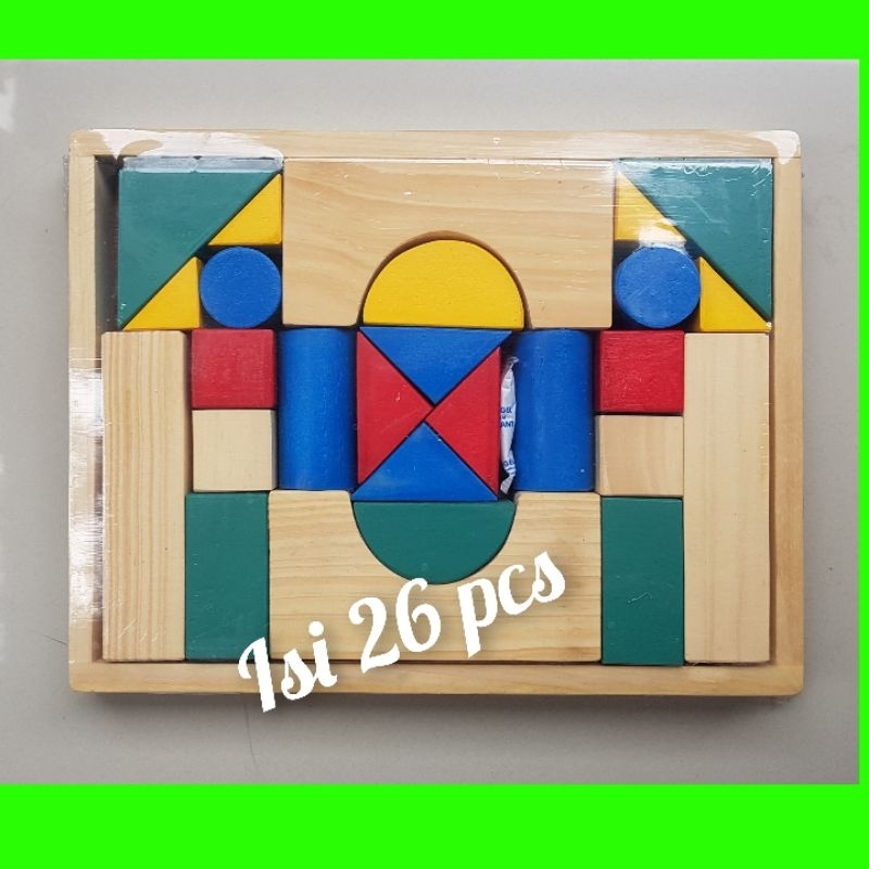 Mainan Edukasi Balok/Mainan Balok Kayu/Mainan Balok