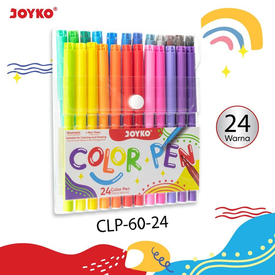 

Color Pen JOYKO CLP60-24warna/Spidol Warna Warni 24 warna/Color Brush