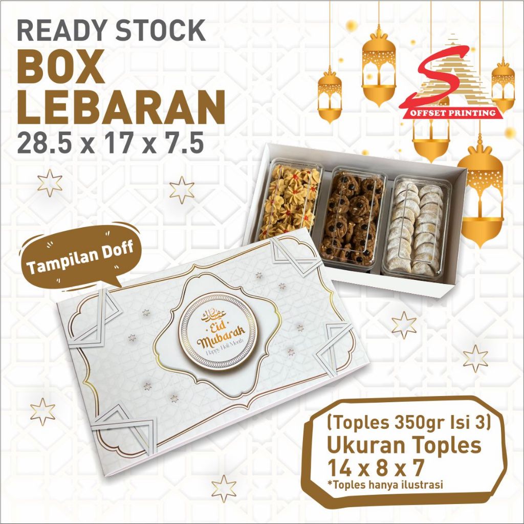 

28.5 x 17 x 7.5 Hampers Lebaran/Box Lebaran/Box Kue Kering/Dus Idul Fitri