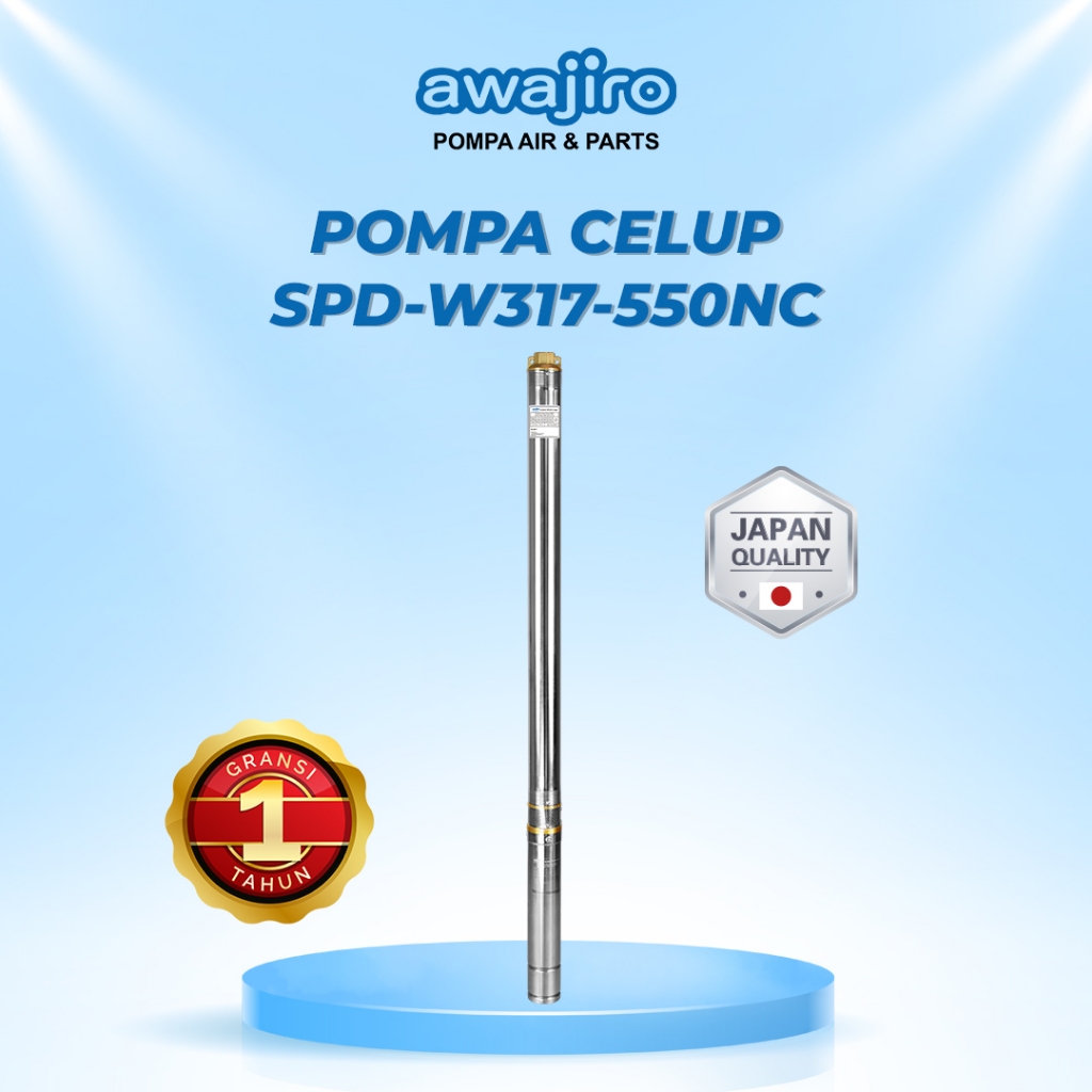 Awajiro SPD-W317-550NC Pompa Air Satelit 3 inch  Lisensi Jepang 370 Watt  Pompa Air Submersible - Po