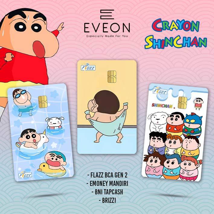Flazz Gen 2 BCA Emoney Mandiri Brizzi Tapcash Etoll Crayon Sinchan Custom Nama UV Print Flash