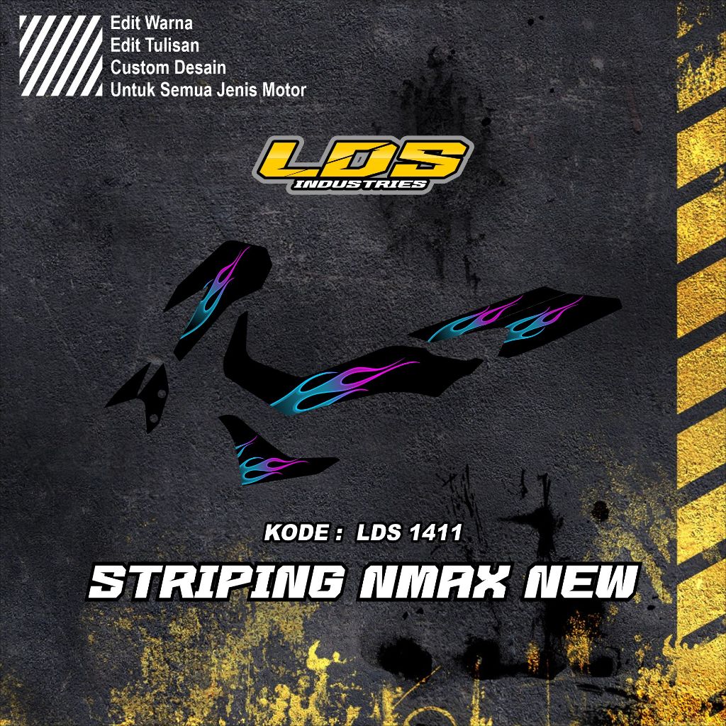 LDS 1411 STRIPING VARIASI ALL NMAX NEW 2020-2023 STIKER NEW NMAX STRIPING VARIASI NMAX 155 STIKER BO