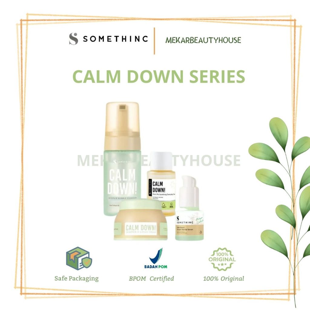Somethinc Calm Down Series Calm Down! Bubble Cleanser, Calm Down! Toner, Calm Down! Serum, Calm Down
