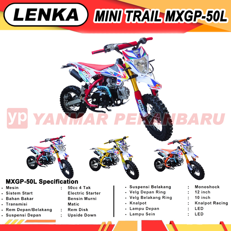 Motor Cross Mini Trail 50cc 4 Tak LENKA MXGP-50L