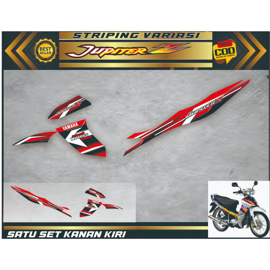 STRIPING VARIASI JUPITER Z TEKHNOLOGI / STIKER LIST MOTOR YAMAHA JUPITER Z TEKHNOLOGI BURHAN LIS POL