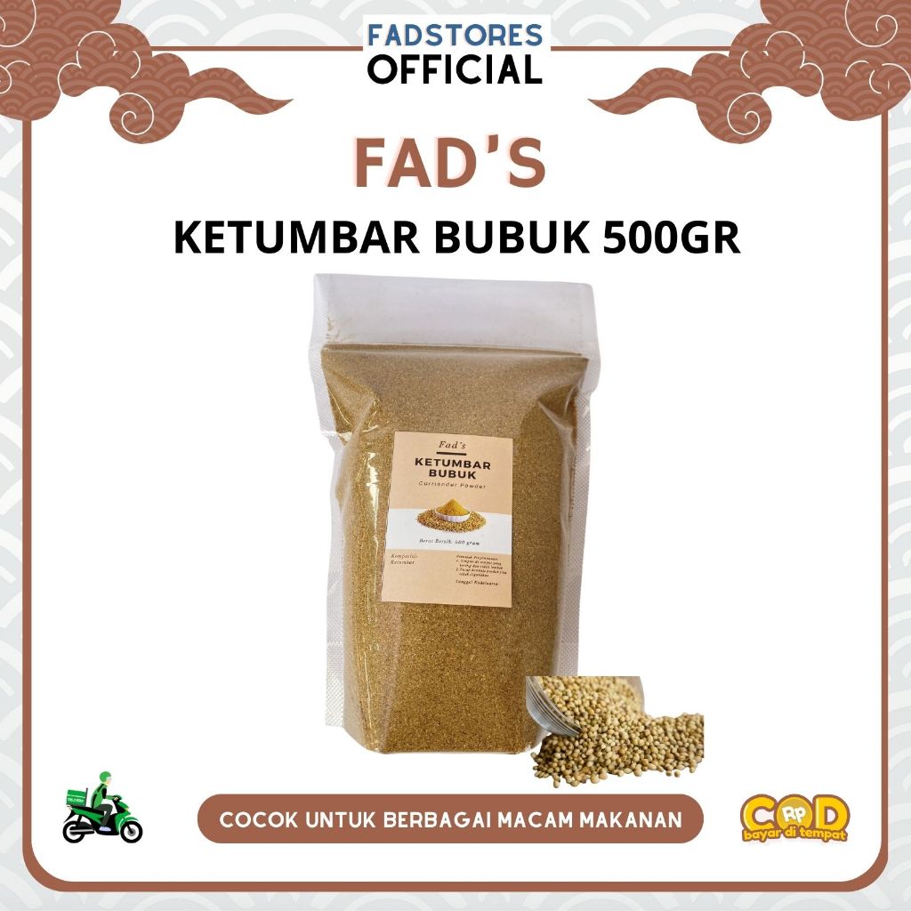 

Ketumbar Bubuk 500gr - Corriander Powder 500gr - Fad's Rempah Bubuk - Rempah JSR