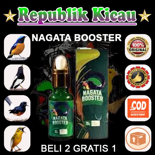 NAGATA BOOSTER ✧ Atasi Burung Mabung Vitamin Suplemen Penumbuh Bulu Semua Jenis Burung Kicau Kenari 