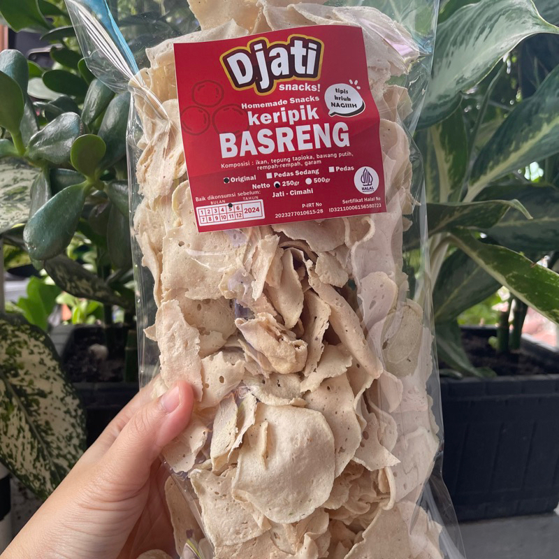 

Djati Snacks Keripik Basreng Asin Original 200gr