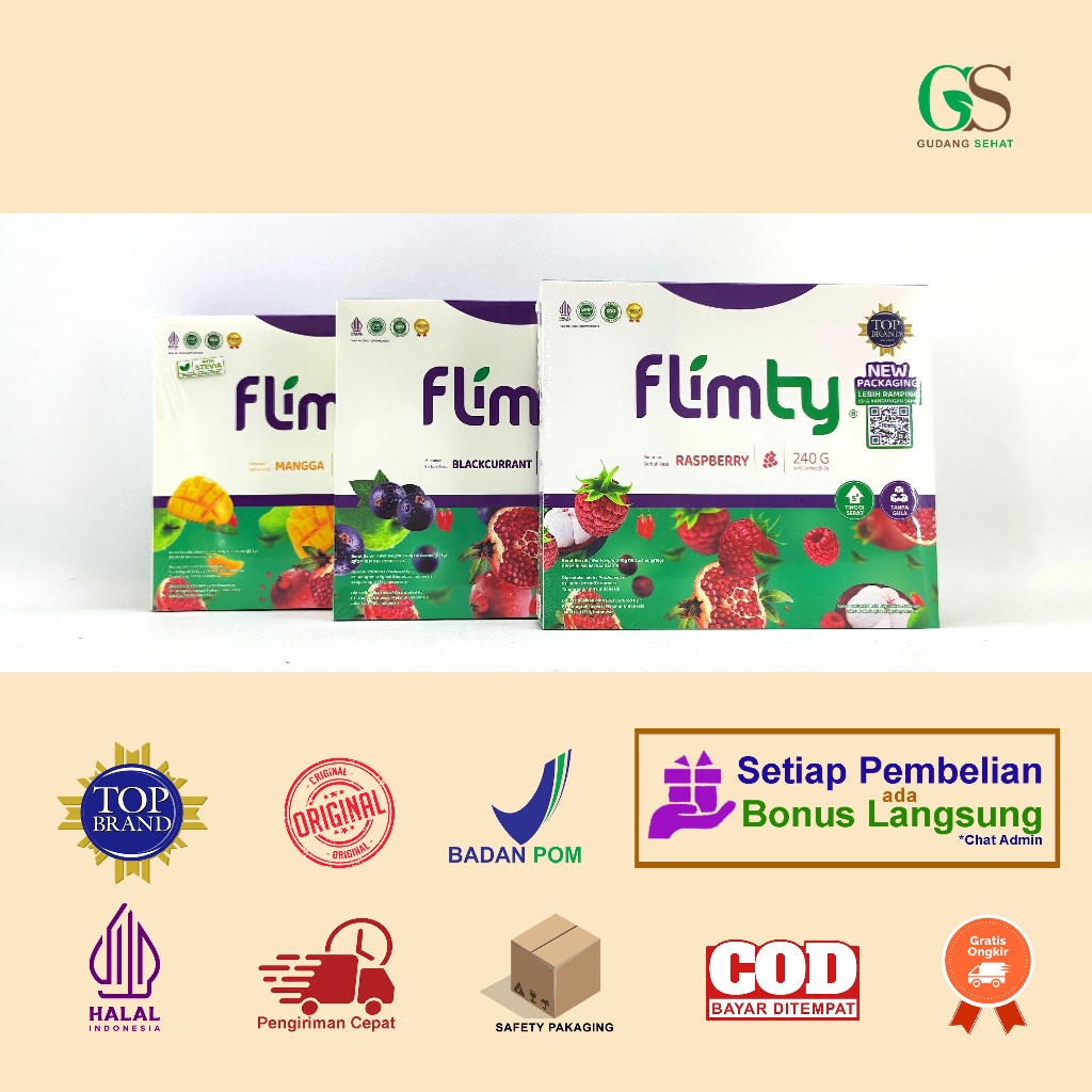 MANADO FREE ONGKIR FLIMTY Fiber 1 Box isi 16 Sachet