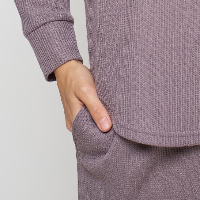 Diskon SETELAN WANITA  ONE SET WAFLE VIRAL WANITA LENGAN PANJANG  WAFLE UNIQLO