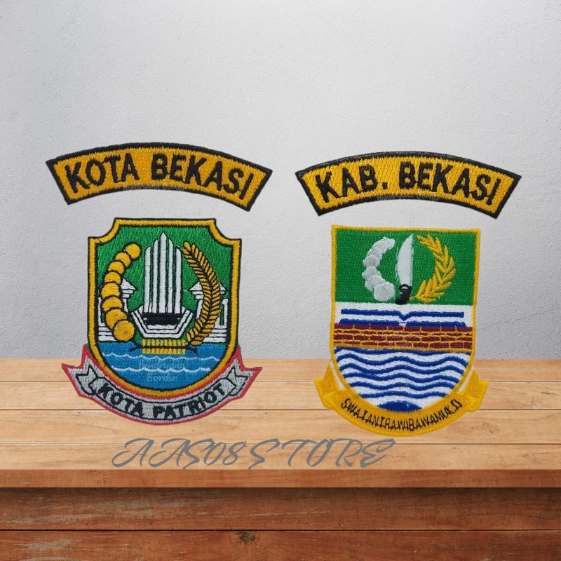 LOGO BORDIR KABUPATEN BEKASI BEDGE KABUPATEN BEKASI EMBLEM PATCH KAB BEKASI