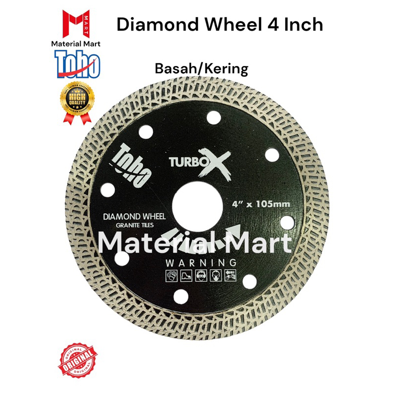 Diamond Wheel Toho Turbo X Premium | Mata Potong Keramik Granit 4 inch | Material Mart
