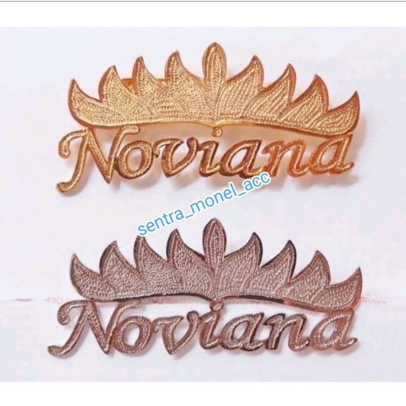 Pin siger lampung pesisir lapis emas premium / bros nama custom