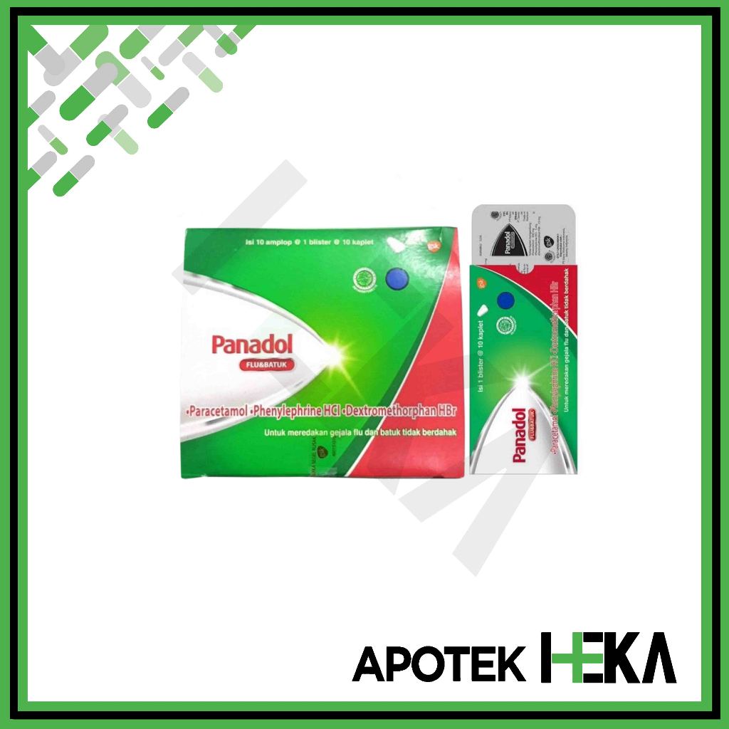 Panadol Cold & Flu Hijau Box isi 10x10 Tablet - Flu dan Batuk