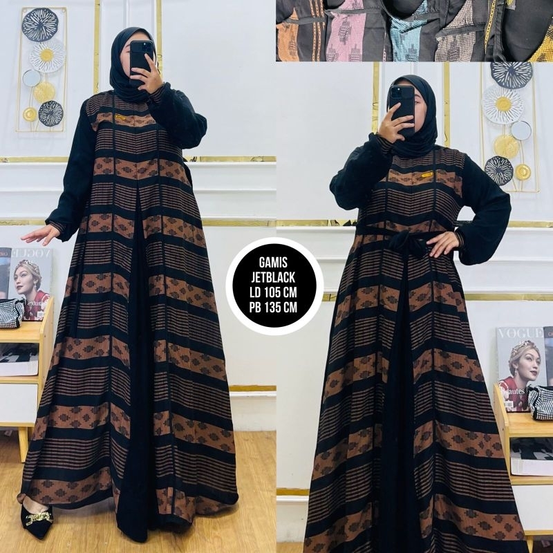 gamis jet black new