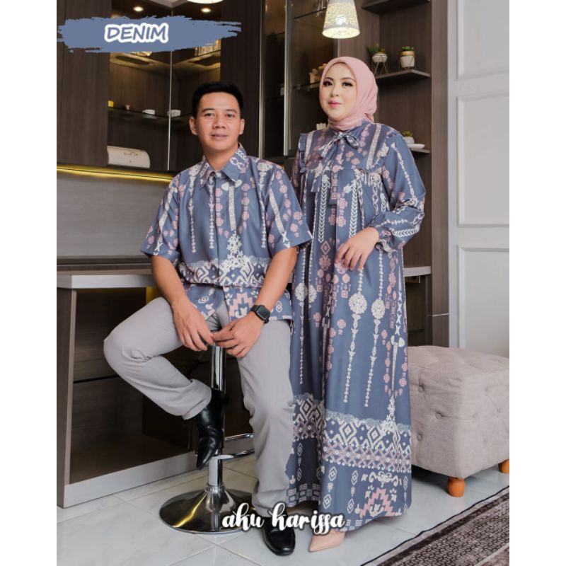 Sarimbit risa series aku karissa//couple gamis + koko motif