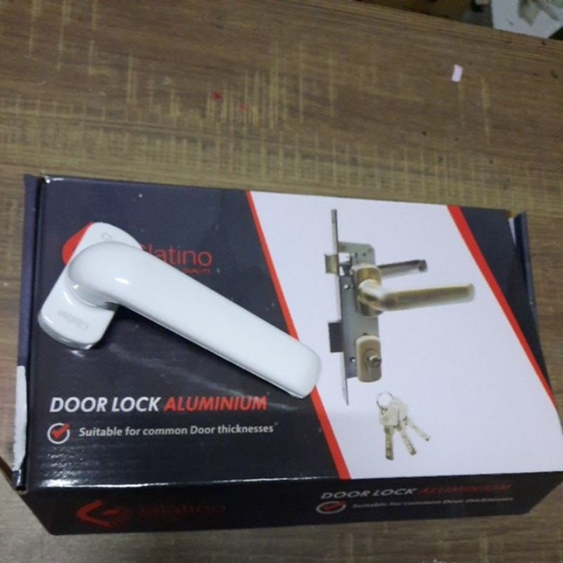 Kunci pintu aluminium GLT 202 putih