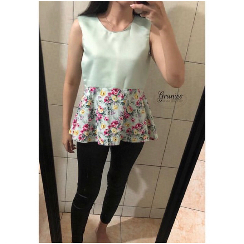 Fiore Top - Floral Top/Atasan floral/Atasan lucu/atasan katun
