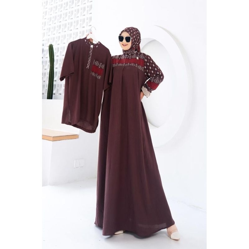Gamis couple Alifhia+Bros+Koko baju muslim couple baju couple baju pasangan baju kondangan gamis pes