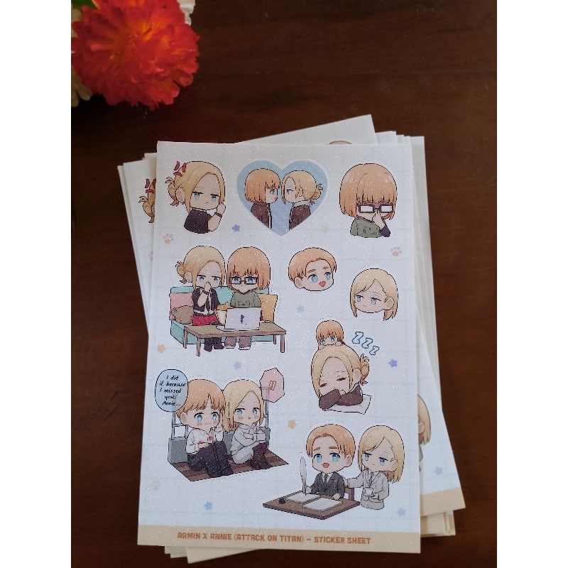 

Stiker Kiss Cut Armin x Annie