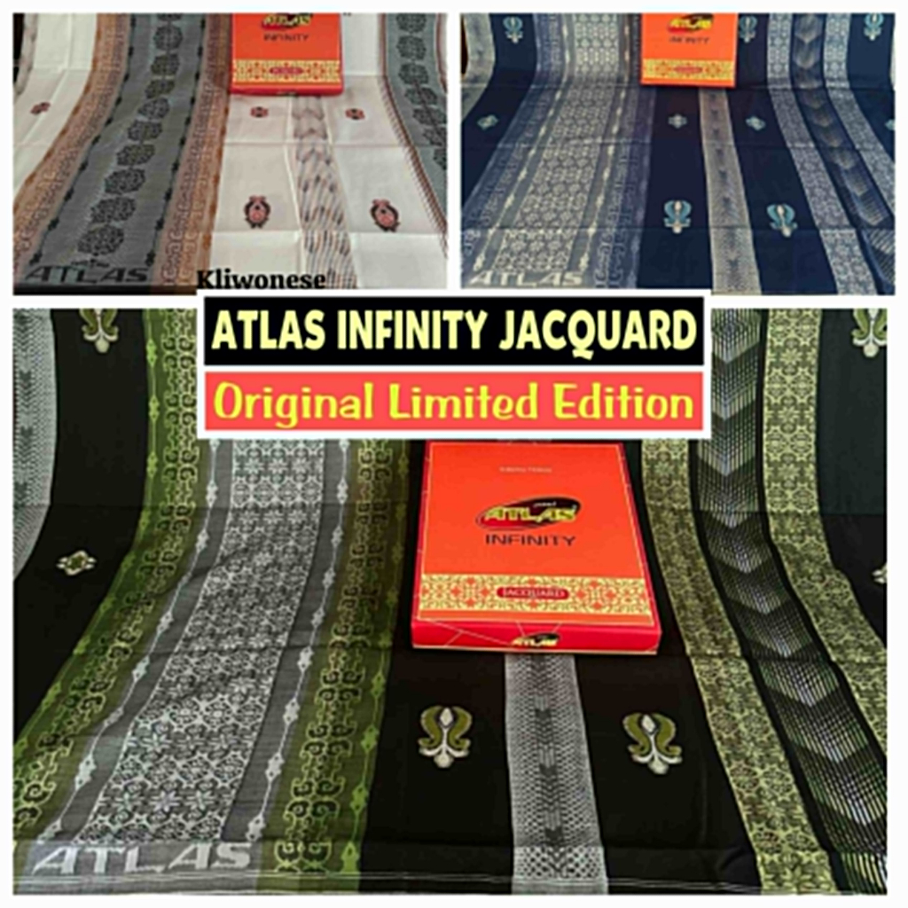 Sarung ATLAS INFINITY Jacquard GOLD Original Songket Timbul
